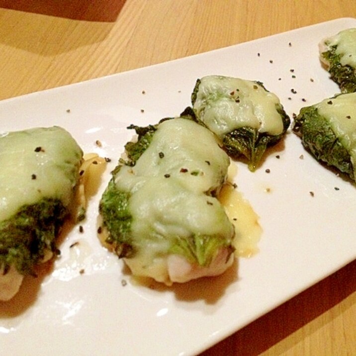 簡単なおつまみ 鶏胸肉の大葉チーズ焼き レシピ 作り方 By Uurioka 楽天レシピ